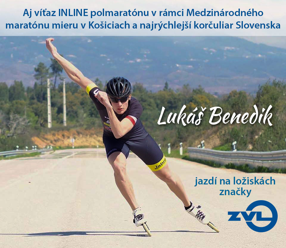 Inline ložiská ZVL pomohli na Inline polmaratóne v Košiciach Lukášovi Benedikovi zvíťaziť